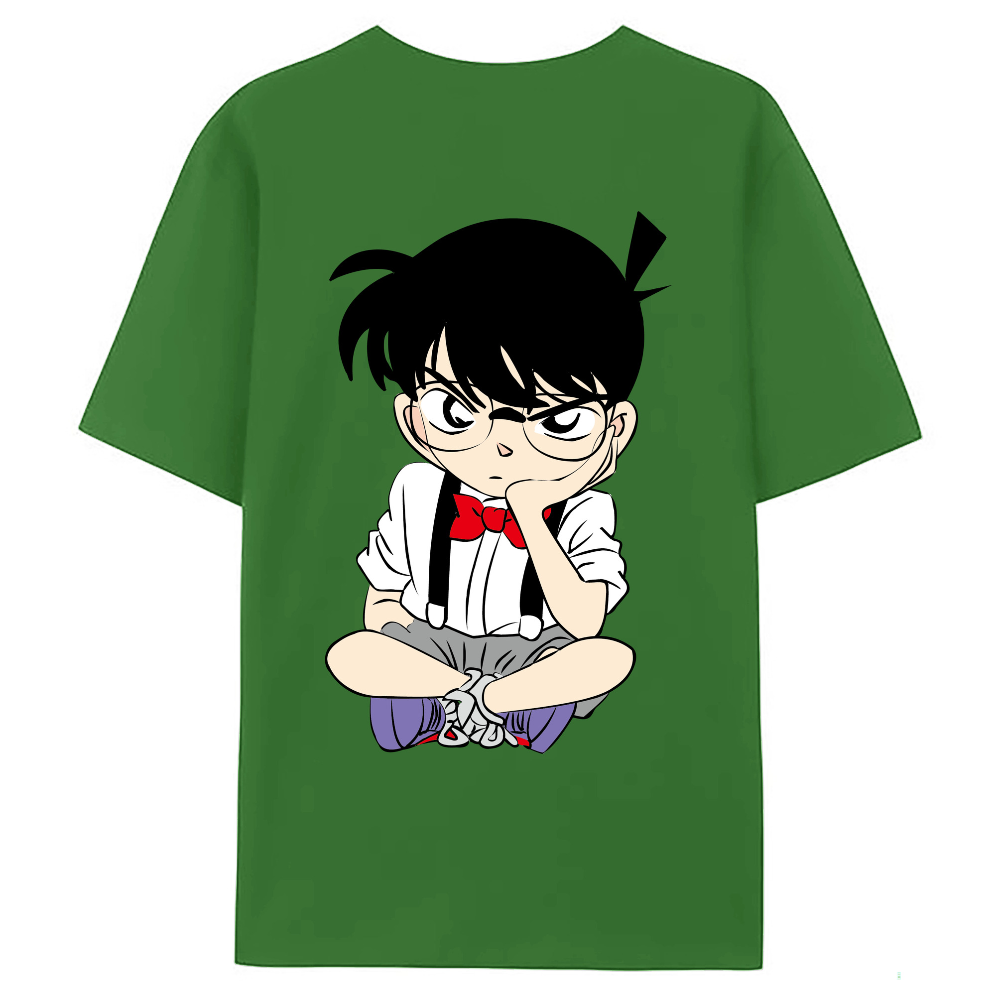 （画像用） 名探偵コナン 江戸川 コナン Detective Conan Conan Edogawa レディース半袖Tシャツ(バックプリント)